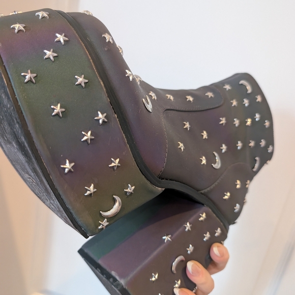 Starry Night Platform Ankle Boots - Picture 16 of 16